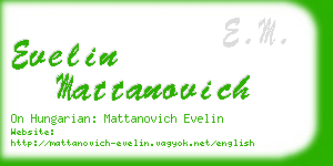 evelin mattanovich business card